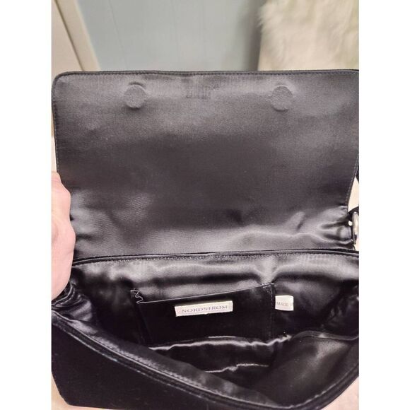 Nordstrom's Basic Black Velvet Clutch with Magnetic Closure, NWOT - Picture 6 of 7